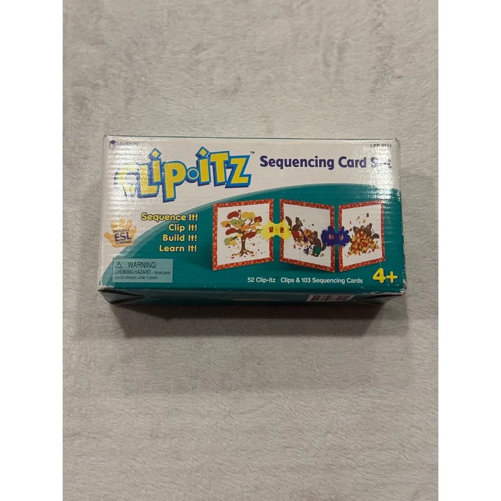 Learning Resources Clip-itz Sequencing Card Set LER 8541 ESL Educational Toy